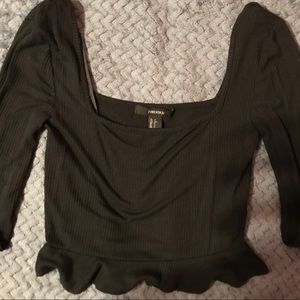 ✨f21 square neck long sleeve !🖤